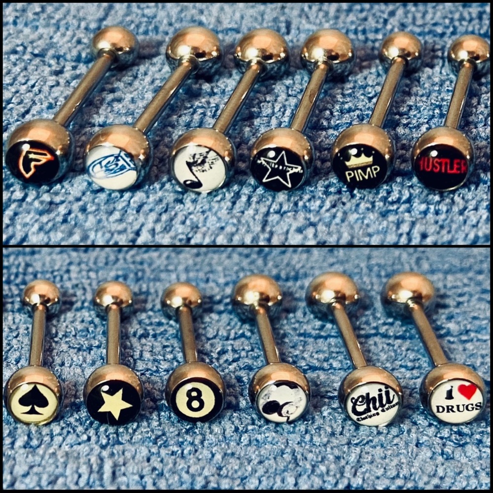 🌳 4/$20 Set of 12 Tongue Rings